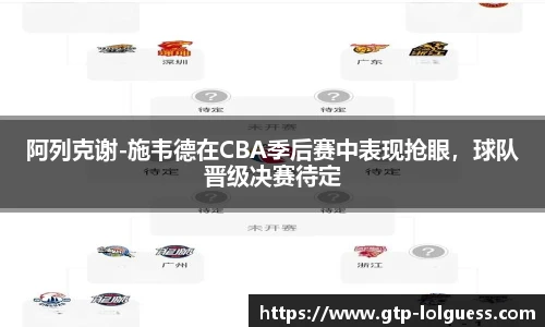 阿列克谢-施韦德在CBA季后赛中表现抢眼，球队晋级决赛待定